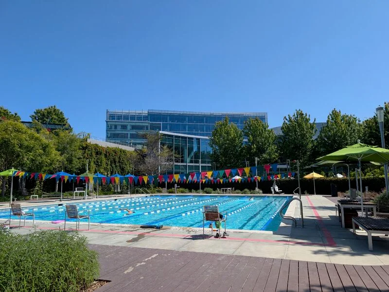 Google campus outdoor lap pool in California